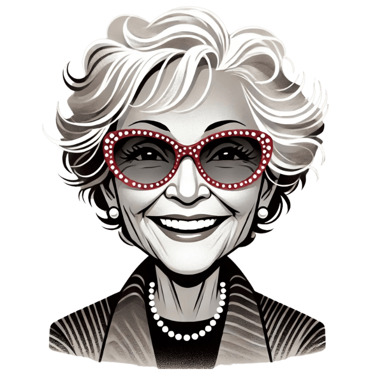 Lois Weisberg caricature illustration honoring the prototypical super connector